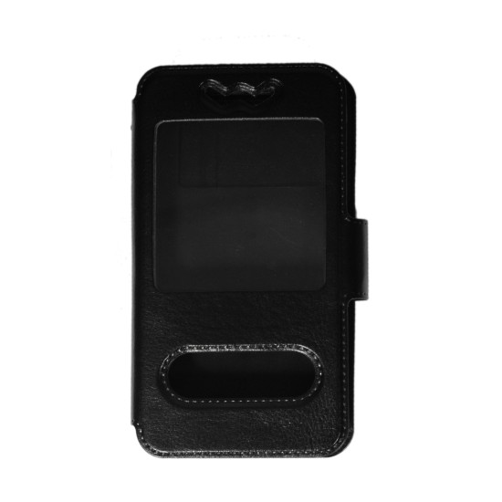 OEM Θήκη Βιβλίο Με Παράθυρα Universal 2,8-3,3" Μαύρη