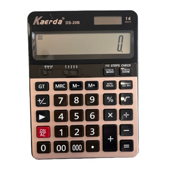 Promotional Αριθμομηχανή Factory Colorful 14 Digits Pink Gold Big LCD Display Desktop Office Calculator DS-20B