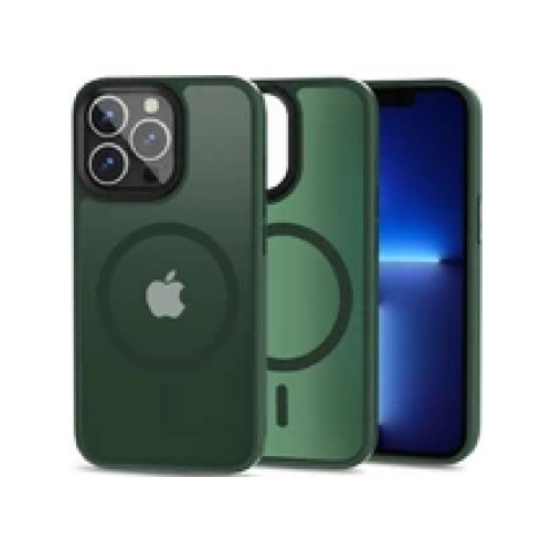 Θήκη iPhone 13 Pro Max Matte Magnetic Series συμβατό με MagSafe φορτιστή, Πλάτη αντικραδασμική από Premium TPU Πράσινο