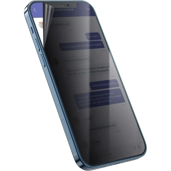 Full Cover with Full Glue Privacy 9H Tempered Glass Screen Protector Black  Redmi 15 4G   (oem)
