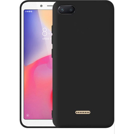 Back Cover Σιλικόνης Matte Μαύρο (Xiaomi Redmi 6a)