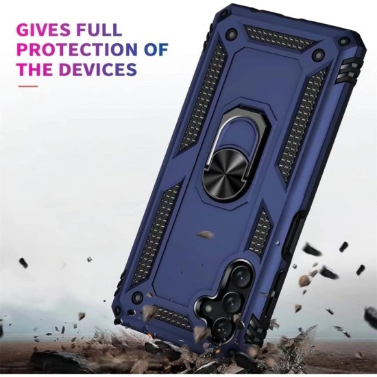 Hybrid Shockproof Ring Back Cover Συνθετική Ανθεκτική Κόκκινο Redmi 15 4G