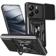 Hybrid Shockproof Ring Back Cover Συνθετική Ανθεκτική Μαύρη Redmi Note 14 5G