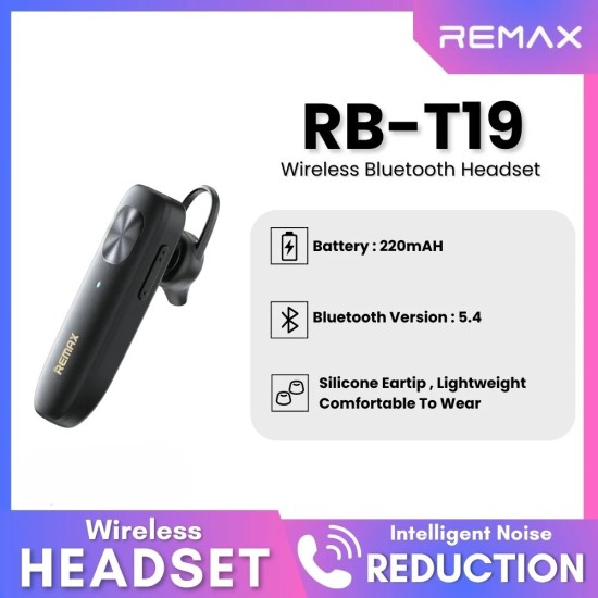 REMAX RB-T19 Ασύρματο Bluetooth Ακουστικό – Μαύρο