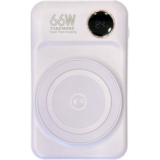 Takemore R29 Wireless Power Bank 66W 20000 mAh Μαγνητική Λευκό