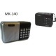 CMiK MK-140 Ραδιοφωνάκι Επαναφορτιζόμενο με USB Μαύρο Black
