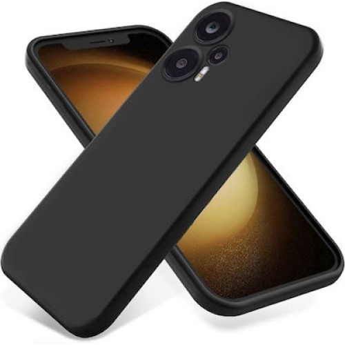  Back Cover Σιλικόνης Soft Touch Μαύρο (Poco F5)