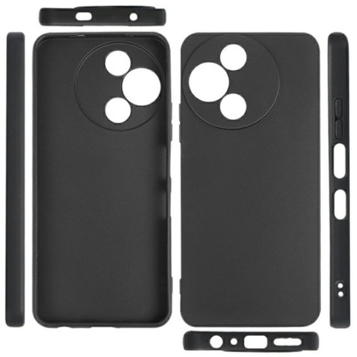 TPU Ματ Tcl Back Cover Σιλικόνης Μαύρο (TCL 605)