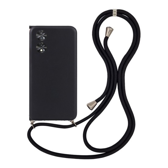  Θήκη Cover Σιλικόνης με Λουράκι Μαύρο TCL 50 5G