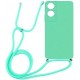 Back Cover Σιλικόνης με Λουράκι Ανθεκτική Τιρκουάζ (Motorola Moto E13)