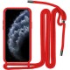 Back Cover Σιλικόνης με Λουράκι Κόκκινο (iPhone 16 Pro Max)