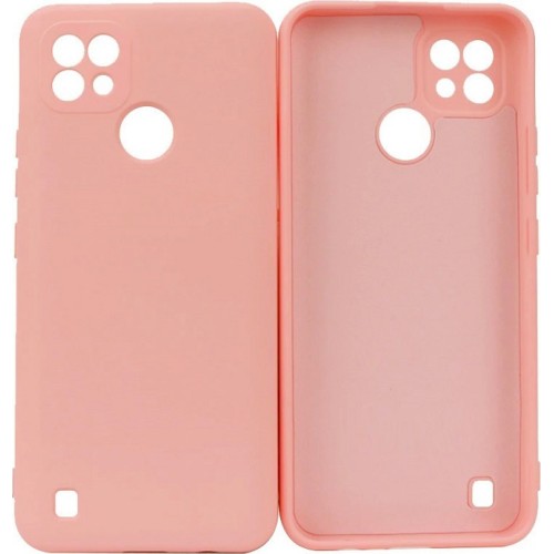 Realme C21 Silky and Soft Touch Finish TPU Silicone Back Cover Case Salmon  (oem)