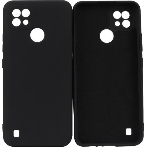 Realme C21 Silky and Soft Touch Finish TPU Silicone Back Cover Case Black (oem)