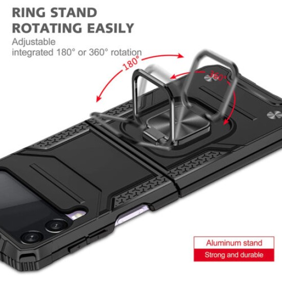 Armor Ringstand Case Black Samsung Galaxy Z Flip4 5G Armor Ringstand Case Black Samsung Galaxy Z Flip4 5G