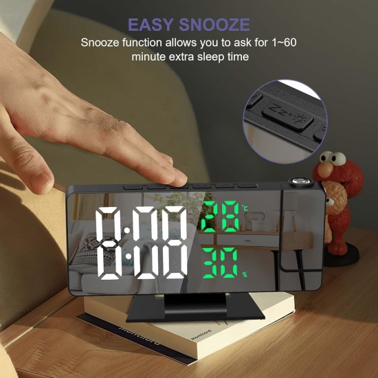LED MIRROR CLOCK DS 3718LW