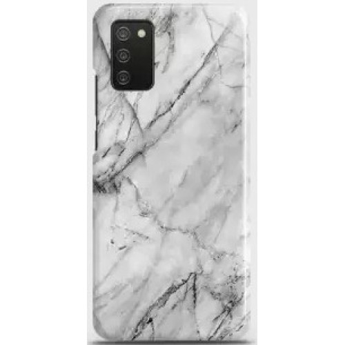 Samsung Galaxy A03s Cover - Trendy White Marble Printed Hard Case Samsung Galaxy A03s Cover - Trendy White Marble Printed Hard Case