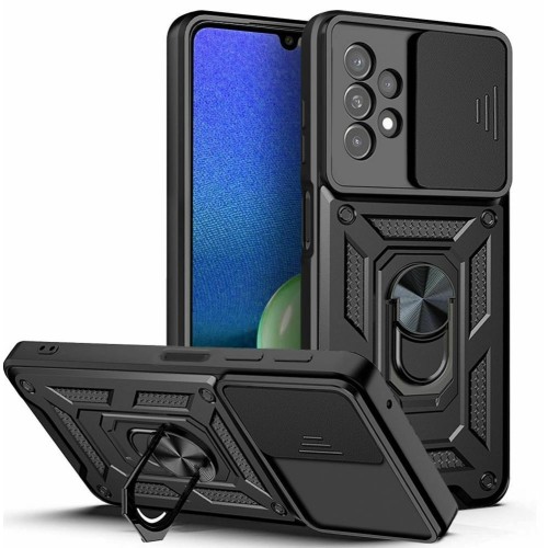Sliding Camshield Σκληρή Θήκη με Δαχτυλίδι Black (Samsung Galaxy A04)