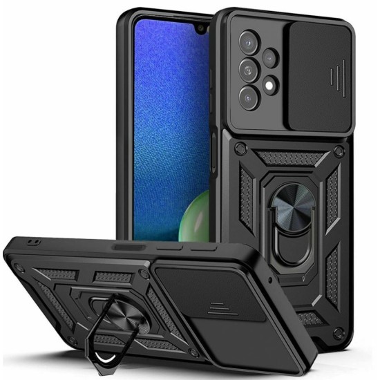 Sliding Camshield Σκληρή Θήκη με Δαχτυλίδι Black (Samsung Galaxy A04)