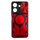 Hybrid Shockproof Ring Back Cover Συνθετική Ανθεκτική Κόκκινο (Poco C65)