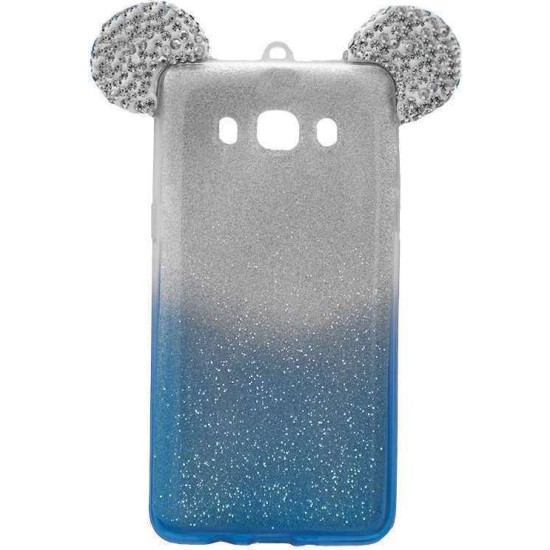 OEM Back Cover Σιλικόνης Glitter Ears As Mickey  Μπλε A3 2017