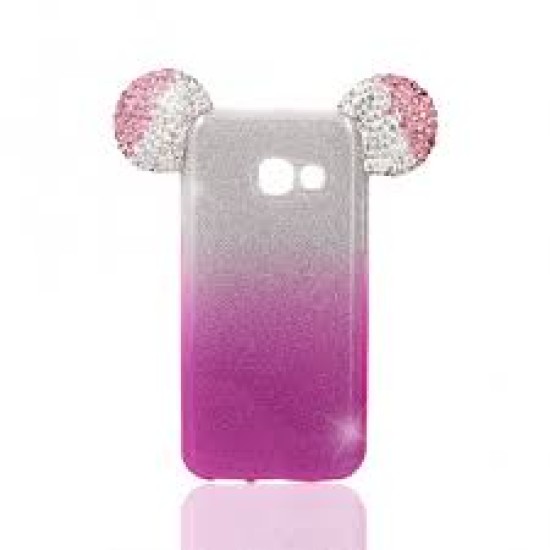 Θήκη TPU 3D Mouse Ears Strass με εσωτερική αποσπώμενη πλάτη glitter για Samsung Galaxy A5 (2017) - Φούξια/Ασημί Θήκη TPU 3D Mouse Ears Strass με εσωτερική αποσπώμενη πλάτη glitter για Samsung Galaxy A5 (2017) - Φούξια/Ασημί