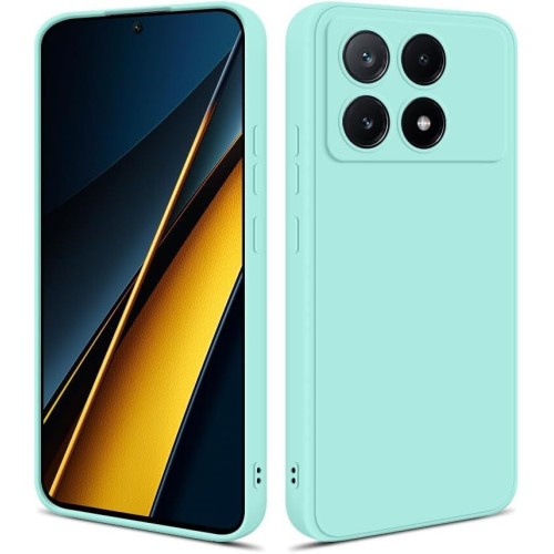 Poco X6 Pro  Silky and Soft Touch Finish TPU 2mm Silicone Back Cover Case Τιρκουάζ (oem)