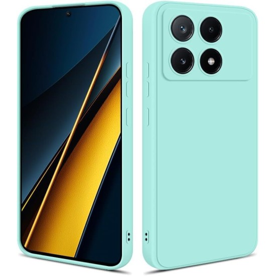Poco X6 Pro Silky and Soft Touch Finish TPU 2mm Silicone Back Cover Case Τιρκουάζ (oem) Poco X6 Pro Silky and Soft Touch Finish TPU 2mm Silicone Back Cover Case Τιρκουάζ (oem)