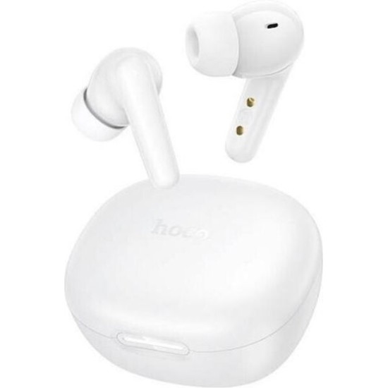 Wireless Hands Free Hoco EQ100 Intelligent TWS Dual Mic v6.0 500mAh 10 Ώρες Λειτουργίας και AI Μετάφραση σε 134 Γλώσσες με Βάση Κινητού Λευκά