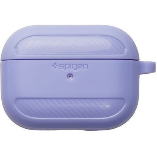 Spigen Rugged Armor Silicone Case with Keychain Λιλά for Apple AirPods Pro