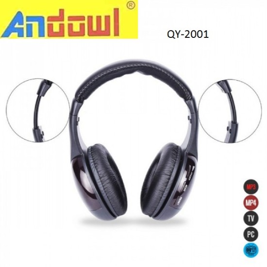 Ακουστικά κεφαλής 5σε1 QY-2001 ANDOWL Ακουστικά κεφαλής 5σε1 QY-2001 ANDOWL