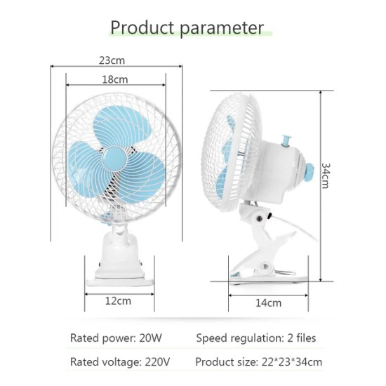 Energy-Saving Breeze Clip Fan 180mm