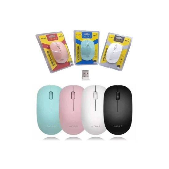 AOAS 2.4G Wireless Optical Mouse R-603 - Ροζ