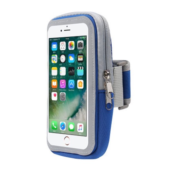 Waterproof Mobile Holder Arm Band for Fitness Gym Outdoor Sports 5.5" Μπλε Waterproof Mobile Holder Arm Band for Fitness Gym Outdoor Sports 5.5" Μπλε