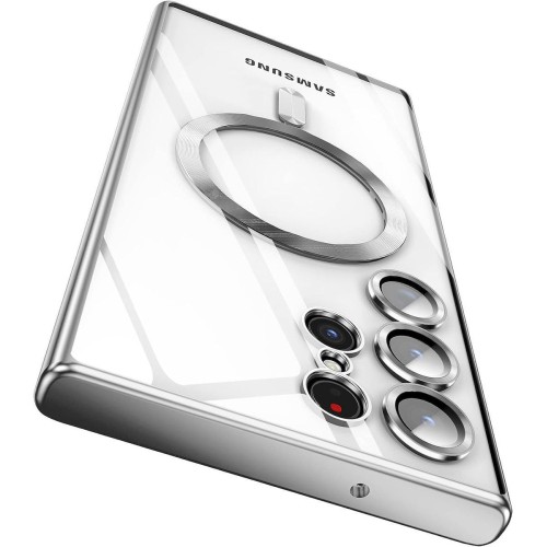 Oem Θήκη Back Cover Electro Magsafe Για Samsung Galaxy S24 Ultra Ασημί