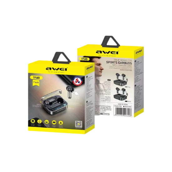 Ασύρματα ακουστικά Bluetooth Awei T58 Gaming Earbuds μαύρο