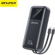 Awei P107K Power Bank 20000mAh με 2 Θύρες USB-A και Θύρα USB-C Μαύρο Awei P107K Power Bank 20000mAh με 2 Θύρες USB-A και Θύρα USB-C Μαύρο