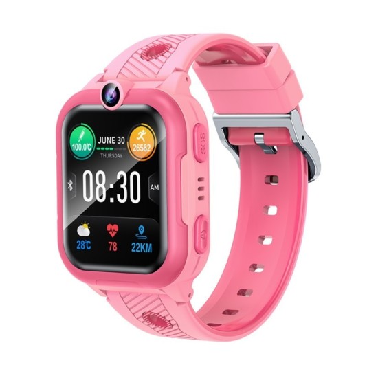 Awei Παιδικό Smartwatch με GPS, Κάμερα και Καουτσούκ/Πλαστικό Λουράκι Ροζ H30PINK