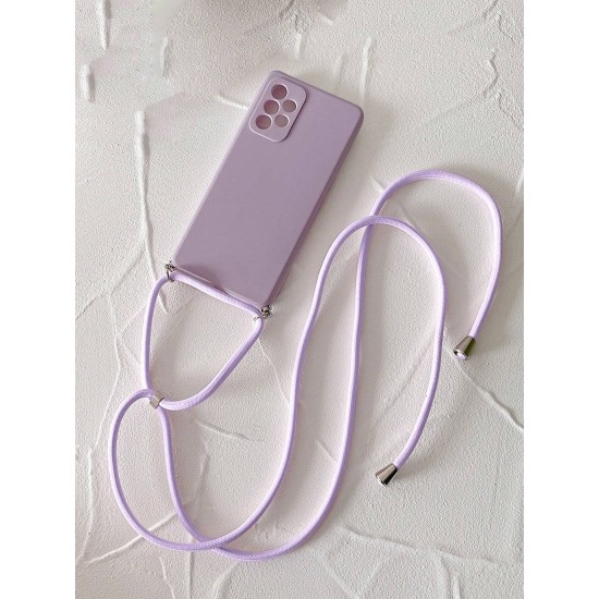 Back Cover Σιλικόνης με Λουράκι Λιλά (SAMSUNG GALAXY A50/ A30S/ A50S)