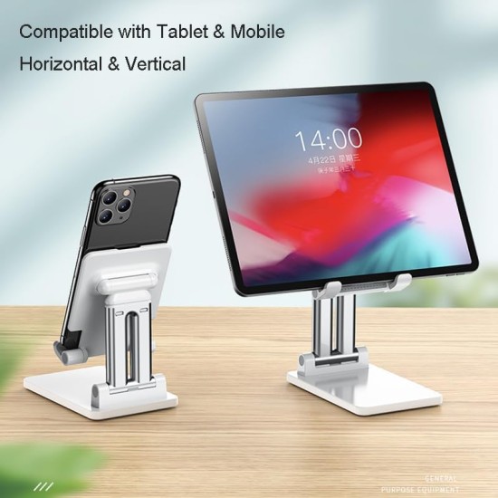 Double Tube Ρυθμιζόμενο επιτραπέζιο Βάση Tablet και θήκης κινητού τηλεφώνου