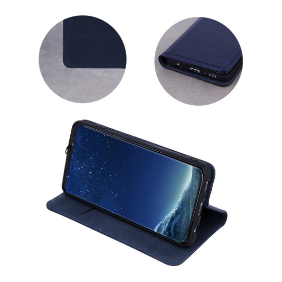 Genuine Leather Smart Pro for iPhone 14 Pro Max 6,7" navy blue