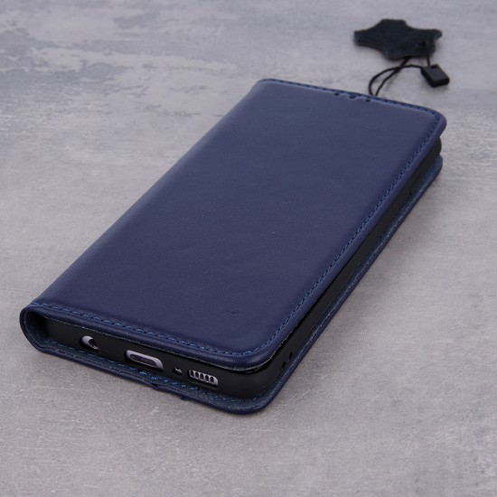 Genuine Leather Smart Pro for iPhone 14 Pro Max 6,7" navy blue