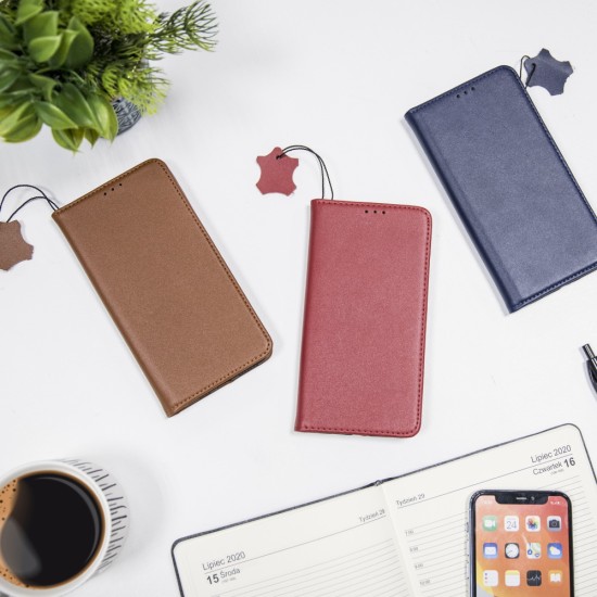 Genuine Leather Smart Pro for iPhone 14 Pro Max 6,7" navy blue