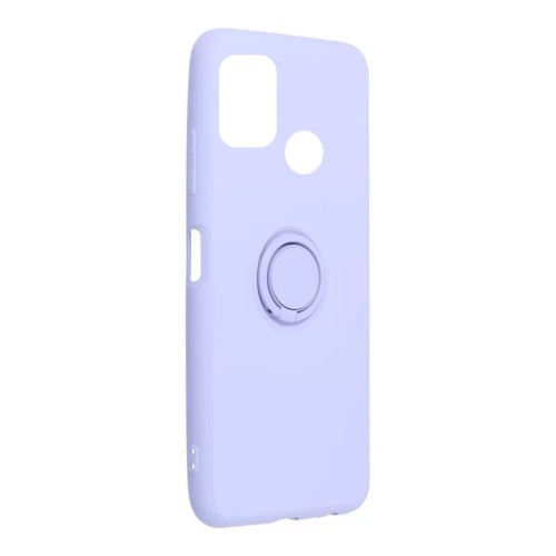 Forcell Back Cover Σιλικόνης με Δαχτυλίδι Στήριξης Για Samsung Galaxy A21s Λιλά