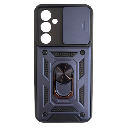 Galaxy A54 Hybrid Shockproof Armor Case Metal Rotating Ring Car Mount Holder Blue με Κάλυψη Κάμερας (oem)