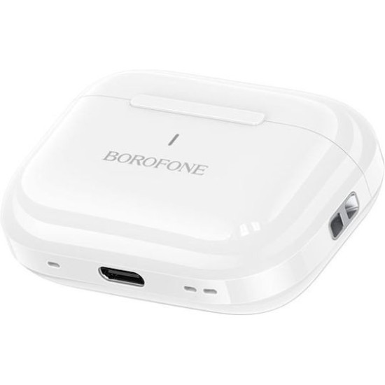 Borofone BW95 Cancion Open Ear Bluetooth Handsfree Ακουστικά με Θήκη Φόρτισης Λευκά