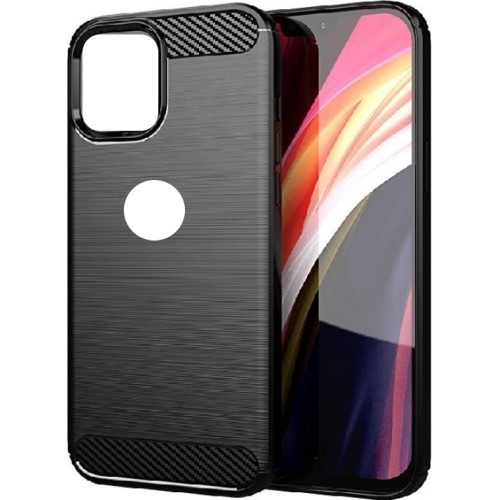 BRUSHED Carbon Back Cover Σιλικόνης Μαύρο (iPhone 12 Pro Max) BRUSHED Carbon Back Cover Σιλικόνης Μαύρο (iPhone 12 Pro Max)
