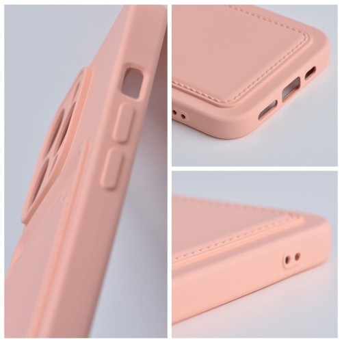 Back stick silicone card bag Red Αυτοκόλλητη Θήκη για Πιστωτικές