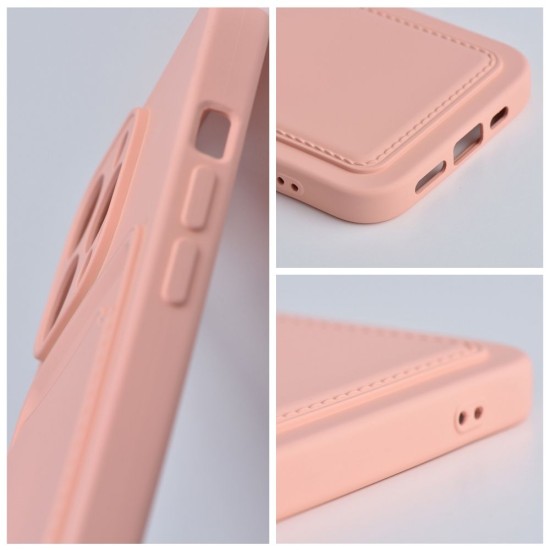 Back stick silicone card bag Red Αυτοκόλλητη Θήκη για Πιστωτικές