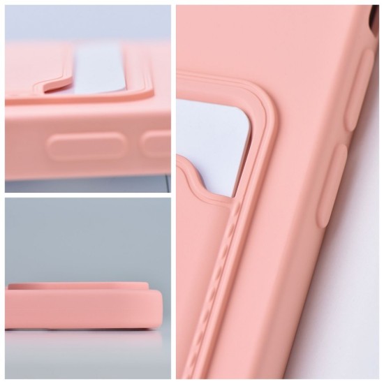 Back stick silicone card bag Red Αυτοκόλλητη Θήκη για Πιστωτικές