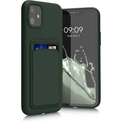 Back stick silicone card bag Τιρκουάζ Αυτοκόλλητη Θήκη για Πιστωτικές